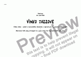 page one of Vínko Jazzové / Vínko vínko (Jazzy Wine)