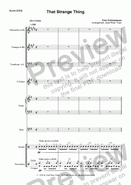 page one of That Strange Thing (JCO/Score & Parts)