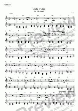 page one of LAZY  TUNE