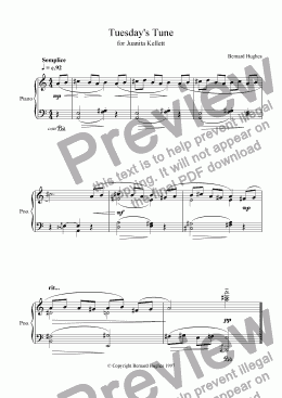 page one of Tuesday's Tune