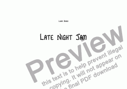 page one of Late Night Jam