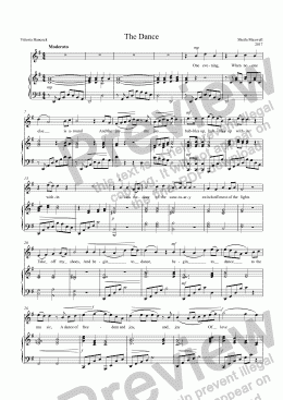 page one of The Dance, for soprano solo