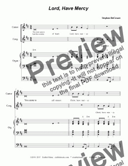 page one of Mass of God the Father (Choir/Vocal Score)