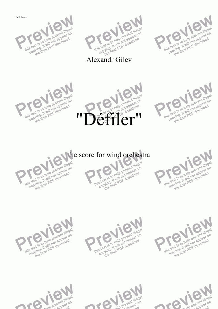 page one of "Défiler"