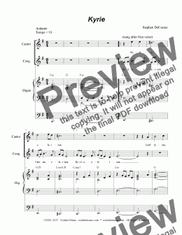 page one of Mass of Our Lady of Mercy (Vocal Score)