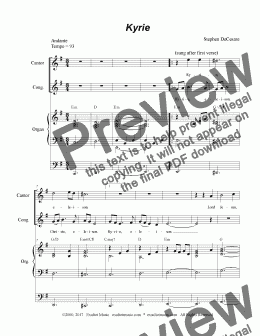 page one of  Mass of Our Lady Of Mercy (Full Score)