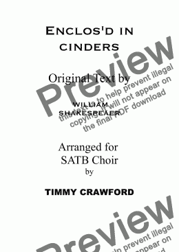 page one of Enclos’d in cinders