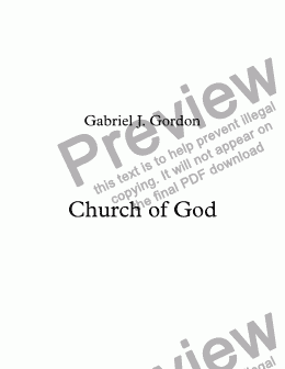 page one of Church of God