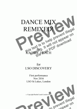 page one of Dance Mix remixed!