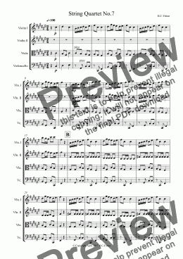 page one of String Quartet No.7