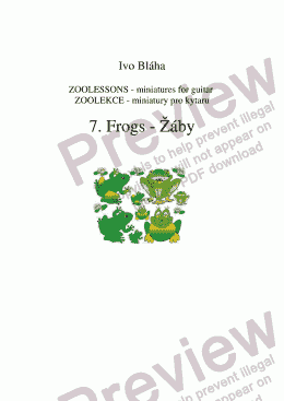 page one of ŽÁBY (Frogs) pro cembalo