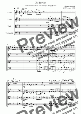 page one of INCIDENTAL MUSIC TO L'AVARE 3. Sortie