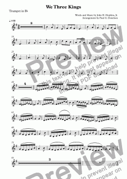 page one of We Three Kings - Trumpet Solo  