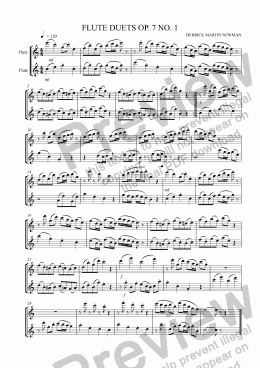 page one of FLUTE DUETS OP. 7 NO. 1