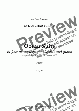 page one of Ocean Suite, Op. 9