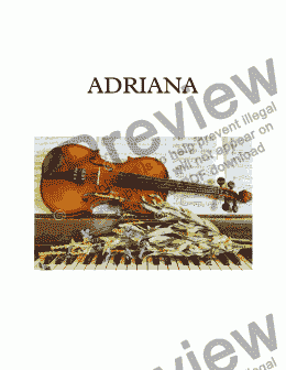 page one of ADRIANA : Poema Sinfónico "Serenata Nocturna" (Op.08) Para Cuerdas y Piano