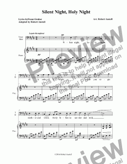 page one of Silent Night (alt. melody)