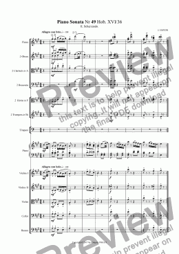 page one of HAYDN Piano Sonata Nr 49 II.Scherzando