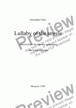 page one of Lullaby of the angels