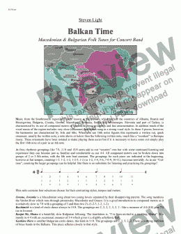 page one of Balkan Time