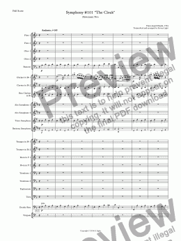page one of Symphony #101 "The Clock"