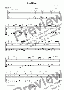 page one of Guitar Level 2 - Good Times
