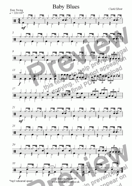 page one of Drums Level 2 - Baby Blues