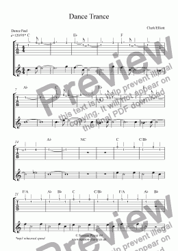 page one of Guitar Level 1 - Dance Trance
