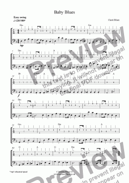 page one of Bass Level 2 - Baby Blues