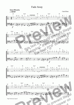 page one of Bass Level 2 - Fade Away