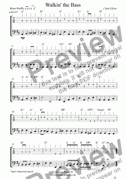 page one of Bass Level 1 - Walkin' The Bass