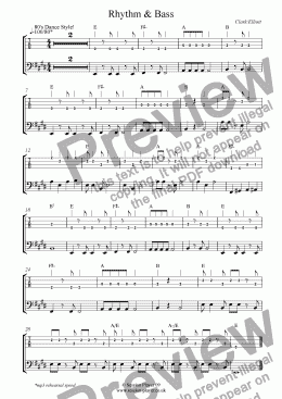 page one of Bass Level 1 - Rhythm & Bass