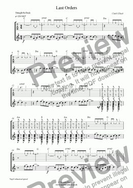 page one of Guitar Level 2 - Last Orders