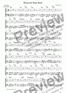 page one of Bass Level 1 - Bring the Beat Back