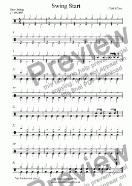 page one of Drums Level 1 - Swing Start