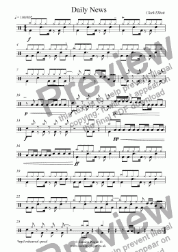 page one of Drums Level 2 - Daily News