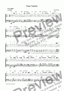 page one of Bass Level 2 - Dear Natalie