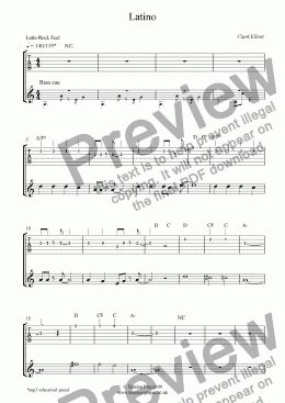 page one of Guitar Level 1 - Latino