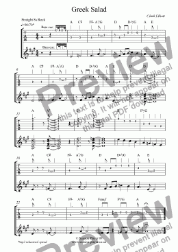 page one of Guitar Level 1 - Greek Salad