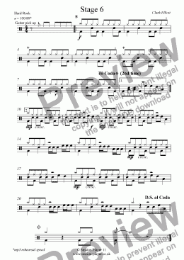 page one of Drums Level 2 - Stage 6
