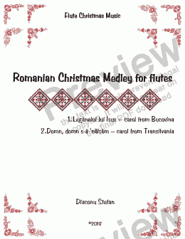 page one of Romanian Christmas Medley for flutes