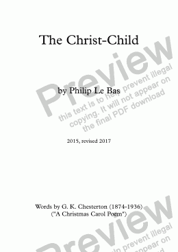 page one of The Christ-Child (SATB)