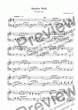 page one of Meadow Walk for Piano