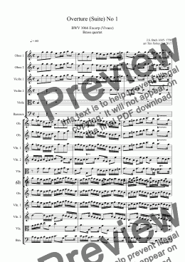 page one of Overture (Suite) No 1