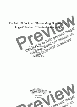 page one of The Laird O' Cockpen / Queen Mary, Queen Mary / Logie O' Buchan / The Auld Scots Sangs