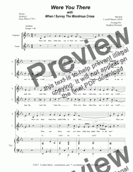 page one of Were You There (with When I Survey The Wondrous Cross) (Duet for Soprano & Tenor Solo)