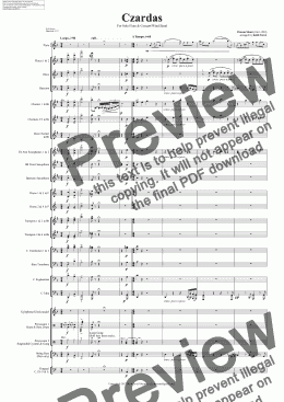page one of Czardas for Flute & Concert/Wind Band