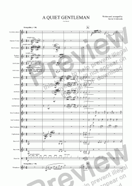 page one of A QUIET GENTLEMAN (flugel horn solo with Brass Band)