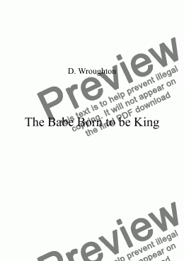 page one of The Babe Born to be King