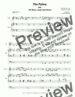 page one of The Palms (with All Glory, Laud, and Honor) (Duet for Bb-Trumpet & French Horn)